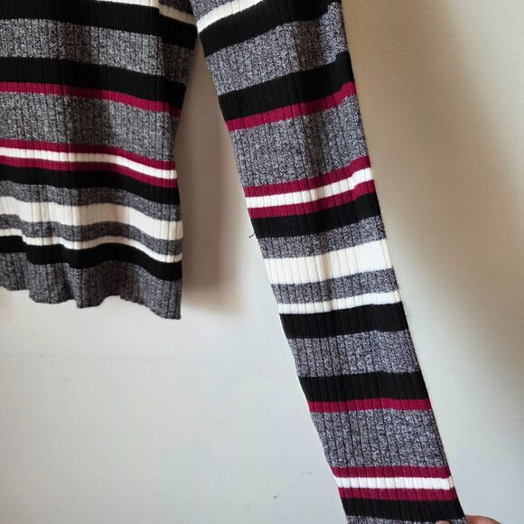 EUC H&M STRIPED CREW NECK RIBBED LONGSLEEVES TOP SIZE LARGE - Picture 6 of 14